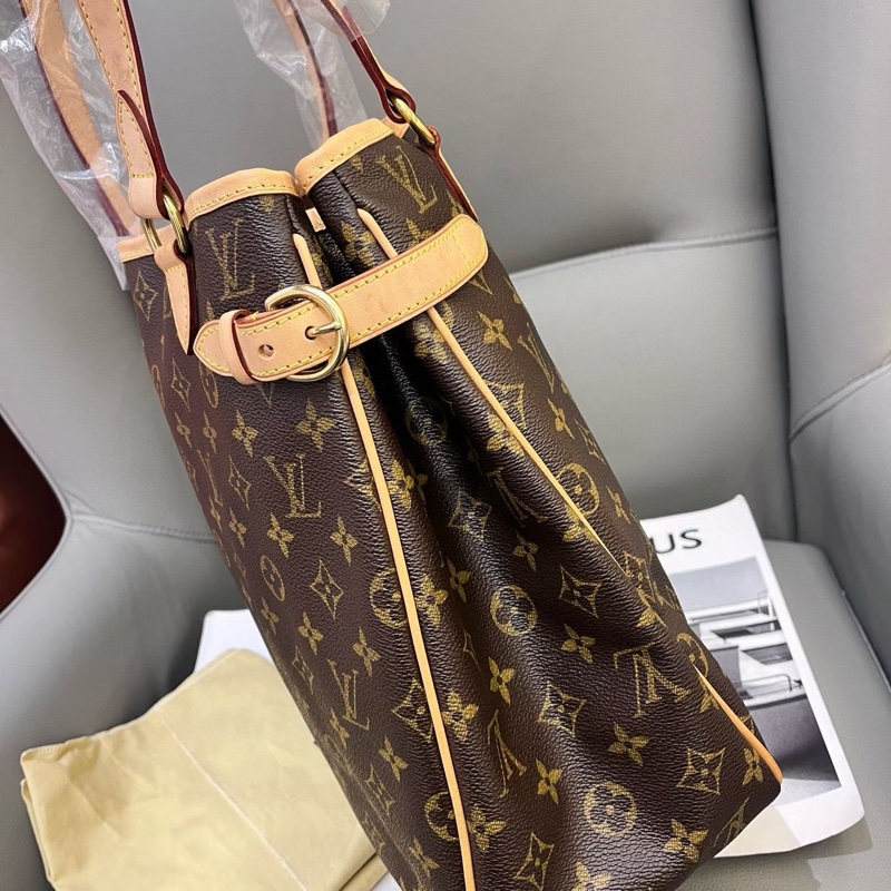 97新LV老花竪版南瓜包 白皮 編碼MI1025 有塵袋-6