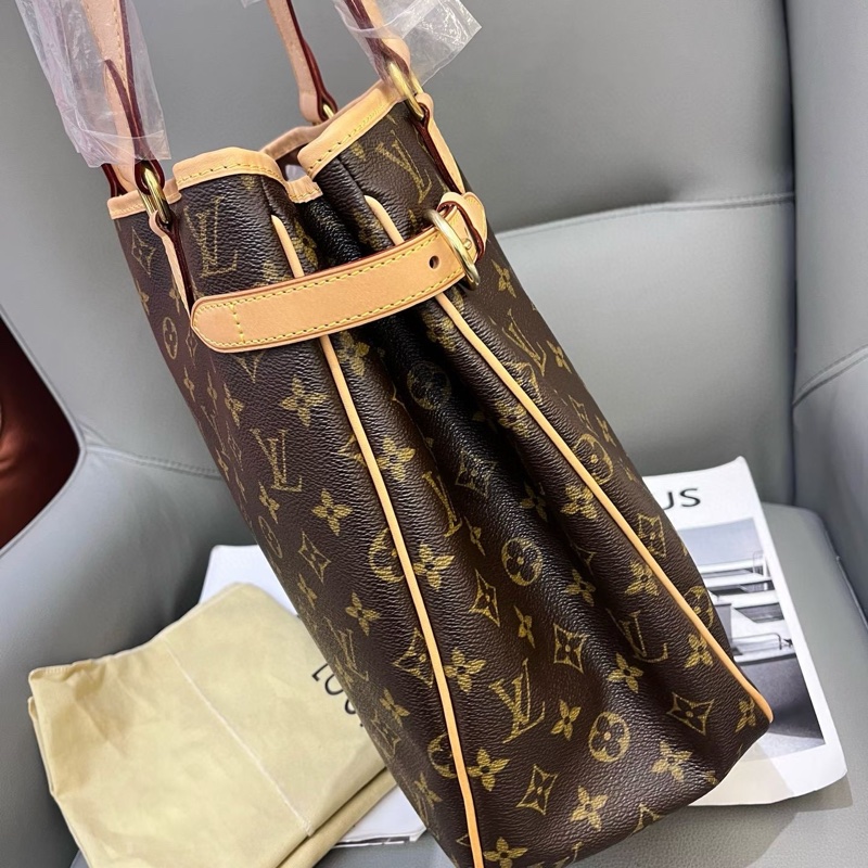 97新LV老花竪版南瓜包 白皮 編碼MI1025 有塵袋-7