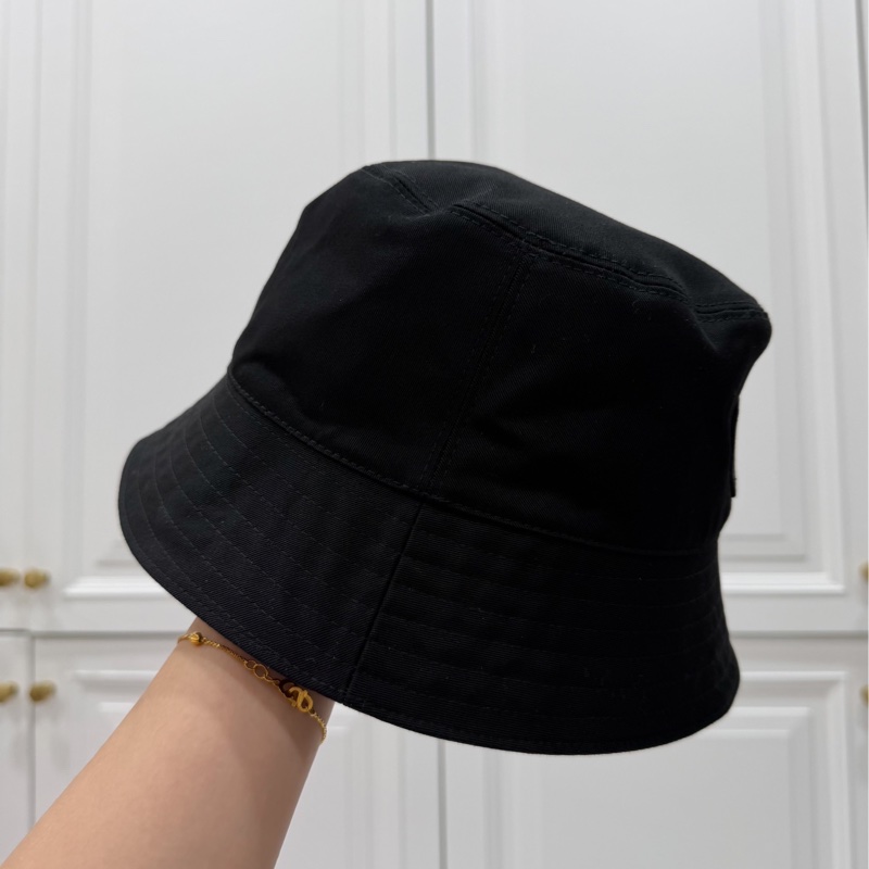 PRADA 黑色 三角logo 漁夫帽 遮陽帽 休閒帽 帽子-14
