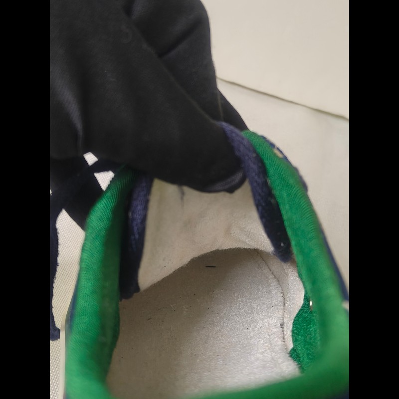 ㊣✨Gucci✨(附防塵袋)**尺寸42**古馳 藍色 老花 紅綠條 滿版 刺繡 布鞋 休閒鞋 便鞋/二手鞋/二手精品🌳二手樹屋🌳-19