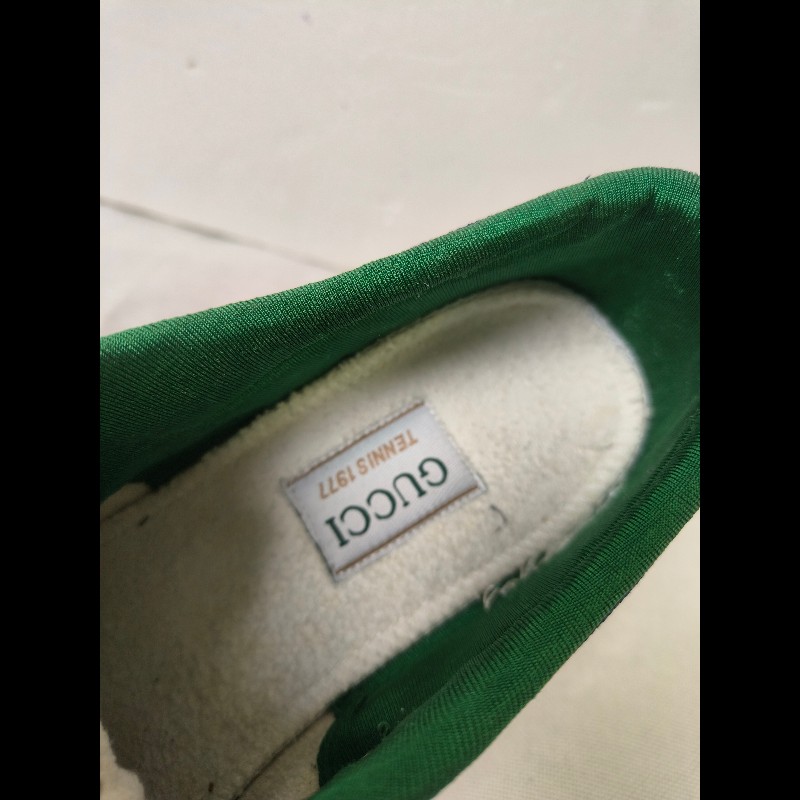 ㊣✨Gucci✨(附防塵袋)**尺寸42**古馳 藍色 老花 紅綠條 滿版 刺繡 布鞋 休閒鞋 便鞋/二手鞋/二手精品🌳二手樹屋🌳-34