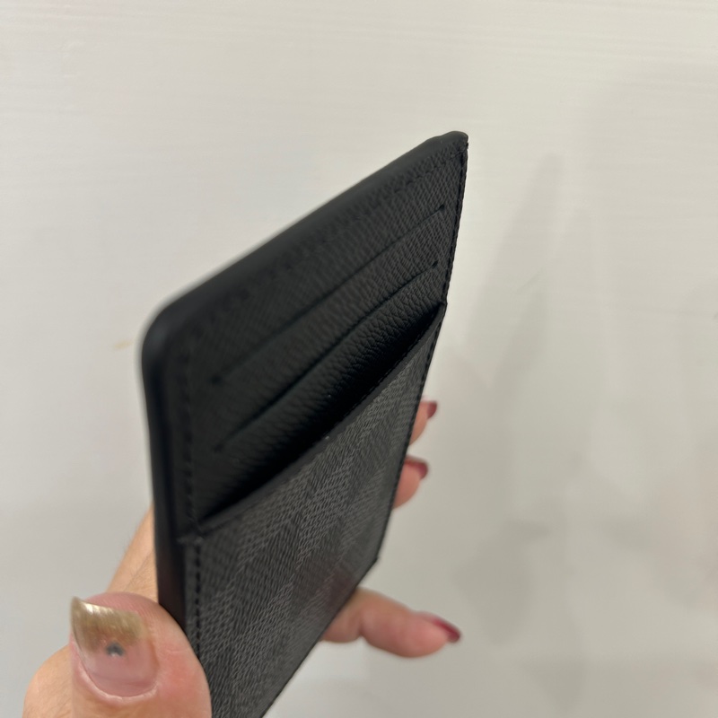 Lv 黑灰棋盤格neo 5卡名片夾-5