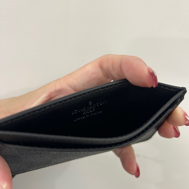 Lv 黑灰棋盤格neo 5卡名片夾-6