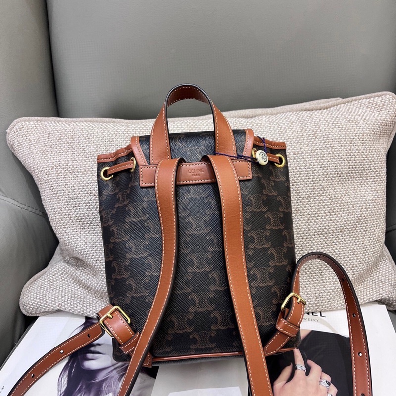 98新Celine老花中古迷你雙肩包 23年 尺寸17x21 001無附件-1