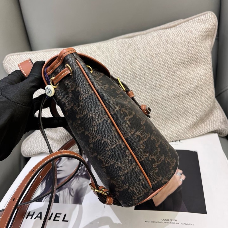 98新Celine老花中古迷你雙肩包 23年 尺寸17x21 001無附件-3