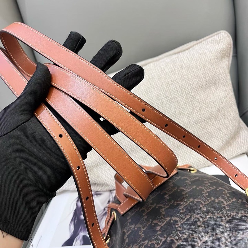 98新Celine老花中古迷你雙肩包 23年 尺寸17x21 001無附件-5