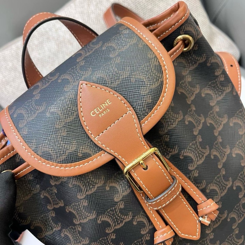 98新Celine老花中古迷你雙肩包 23年 尺寸17x21 001無附件-6