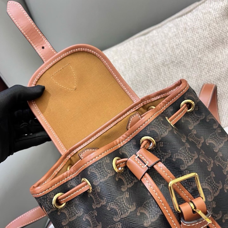 98新Celine老花中古迷你雙肩包 23年 尺寸17x21 001無附件-8