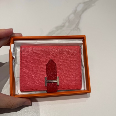 Hermès Béarn Card Holder 拼色｜H扣銀釦｜名片/卡片夾