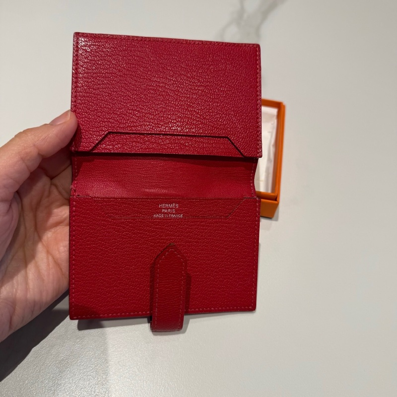 Hermès Béarn Card Holder 拼色|H扣銀釦|名片/卡片夾-2