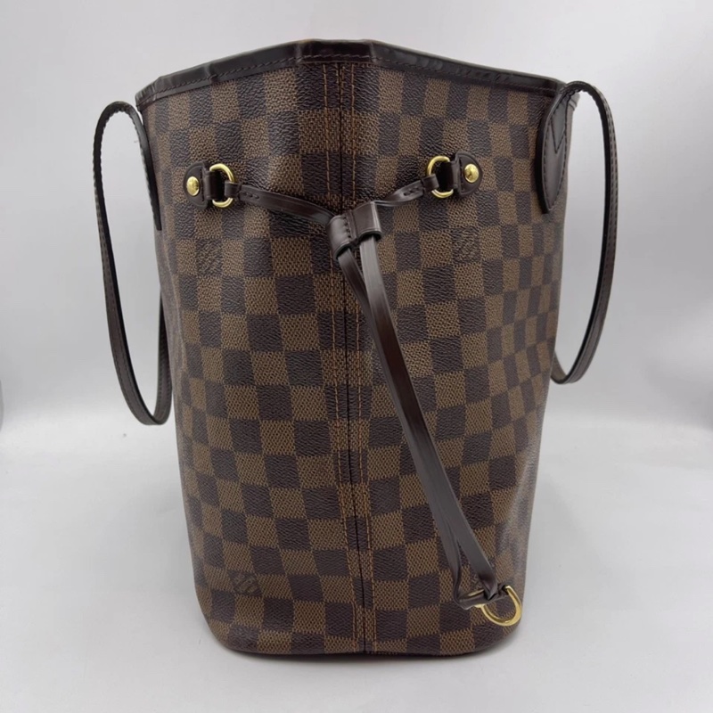 Lv路易威登/Louis Vuitton neverfull中號棋盤格購物袋無子袋款,紅色內里 尺寸:31x 28 x 14cm-2