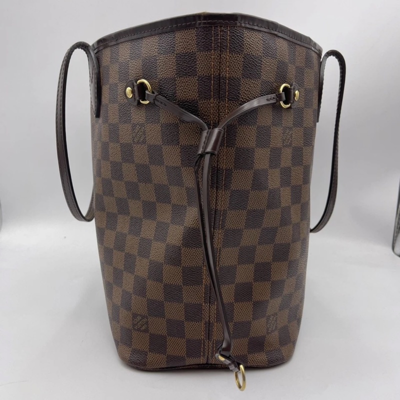 Lv路易威登/Louis Vuitton neverfull中號棋盤格購物袋無子袋款,紅色內里 尺寸:31x 28 x 14cm-3