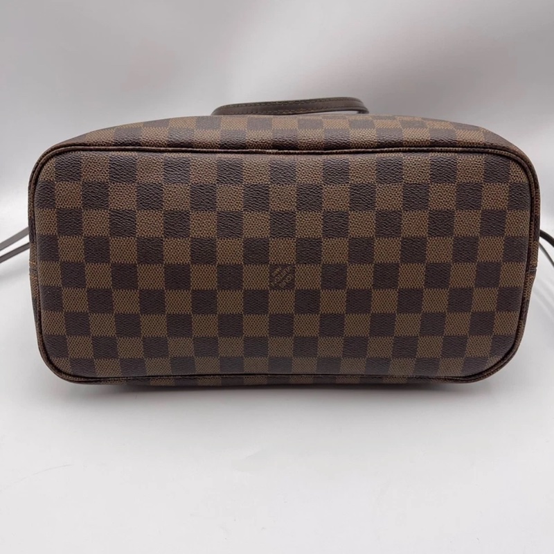 Lv路易威登/Louis Vuitton neverfull中號棋盤格購物袋無子袋款,紅色內里 尺寸:31x 28 x 14cm-4