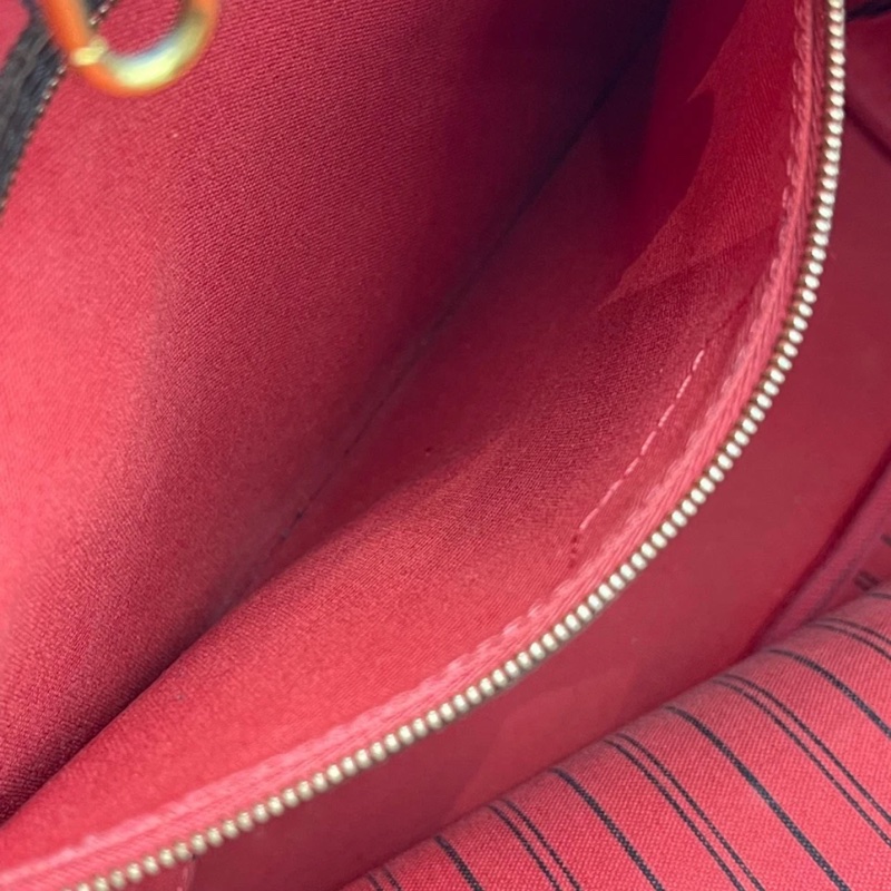 Lv路易威登/Louis Vuitton neverfull中號棋盤格購物袋無子袋款,紅色內里 尺寸:31x 28 x 14cm-13