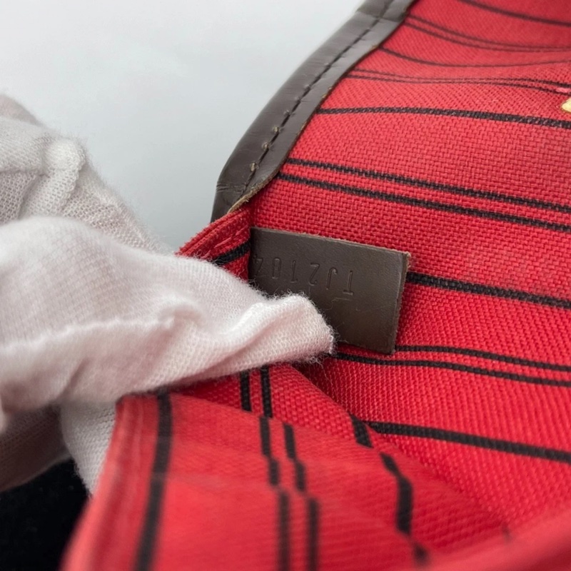 Lv路易威登/Louis Vuitton neverfull中號棋盤格購物袋無子袋款,紅色內里 尺寸:31x 28 x 14cm-14