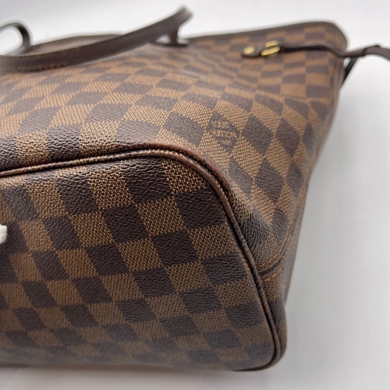 Lv路易威登/Louis Vuitton neverfull中號棋盤格購物袋無子袋款,紅色內里 尺寸:31x 28 x 14cm-21