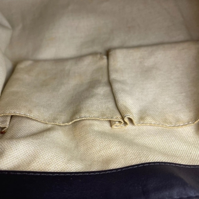 Gucci古馳老花帆布拼皮腋下包 手提包,成色如圖-19