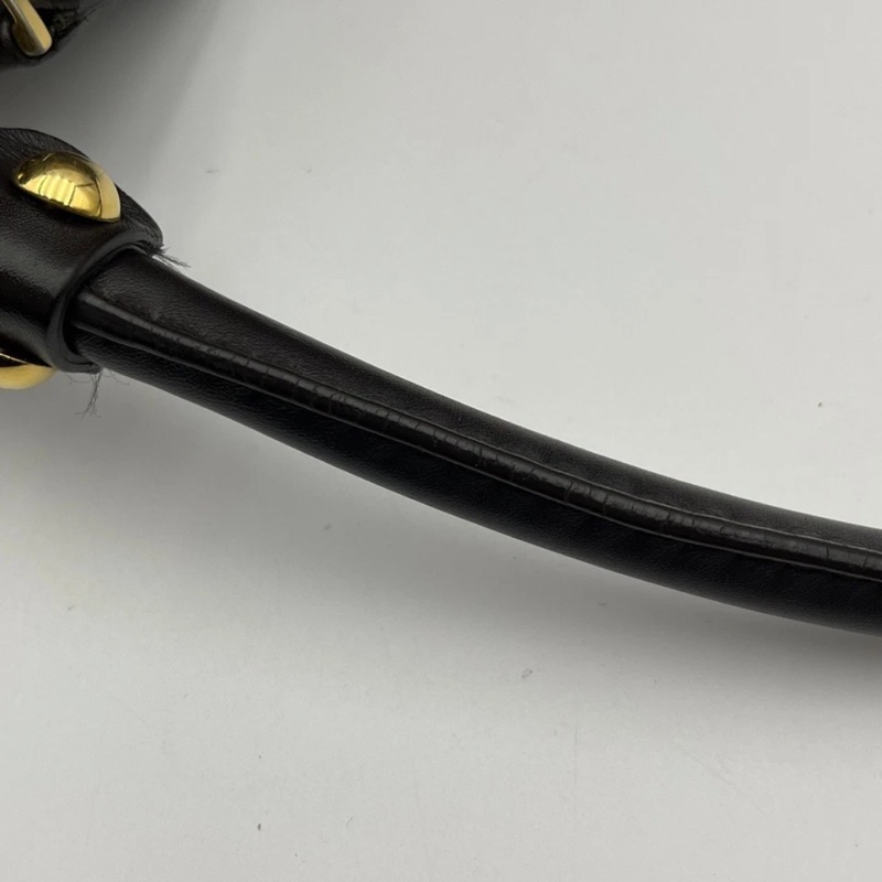 Gucci古馳老花帆布拼皮腋下包 手提包,成色如圖-21