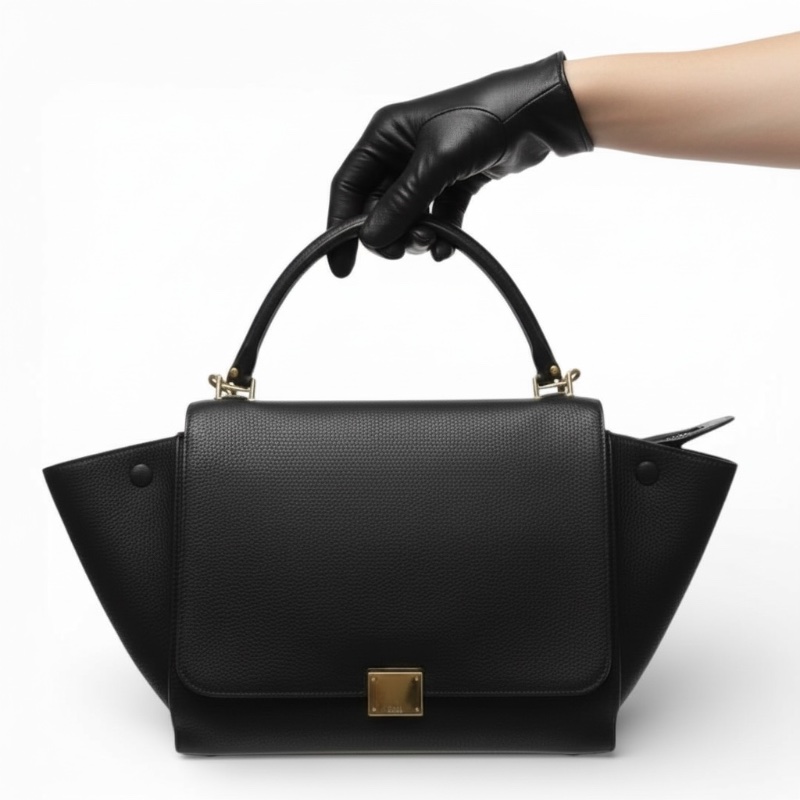 【絕版Céline Trapeze 鞦韆包】深藍拼接荔枝紋皮與麂皮|稀有鐵色五金|附台北微風專櫃購證、長背帶、防塵袋|少用近新保存良好-6