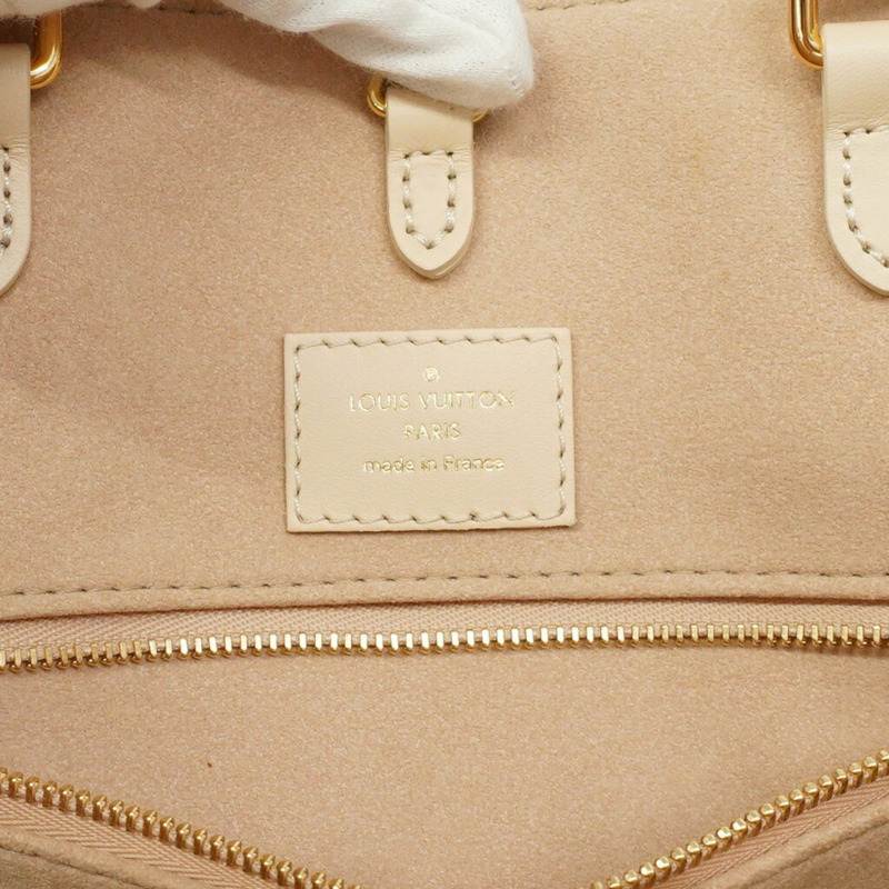 路易威登 Monogram Empreinte 雙色 On-the-Go MM 手提包 M21575 奶油玫瑰色 Trianon 女士兩用包-4