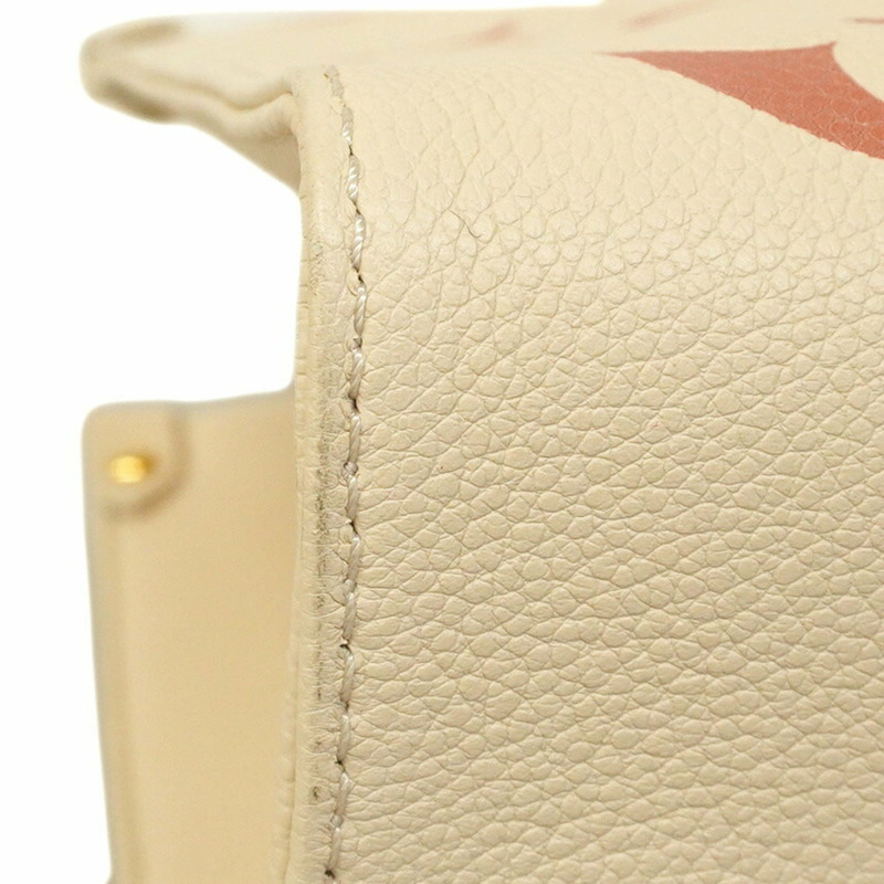 路易威登 Monogram Empreinte 雙色 On-the-Go MM 手提包 M21575 奶油玫瑰色 Trianon 女士兩用包-6