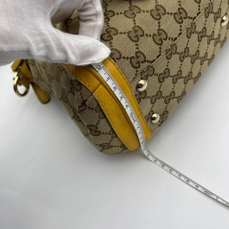 Gucci古馳老花流蘇竹節包,尺寸 34*23*12cm，成色如圖-7