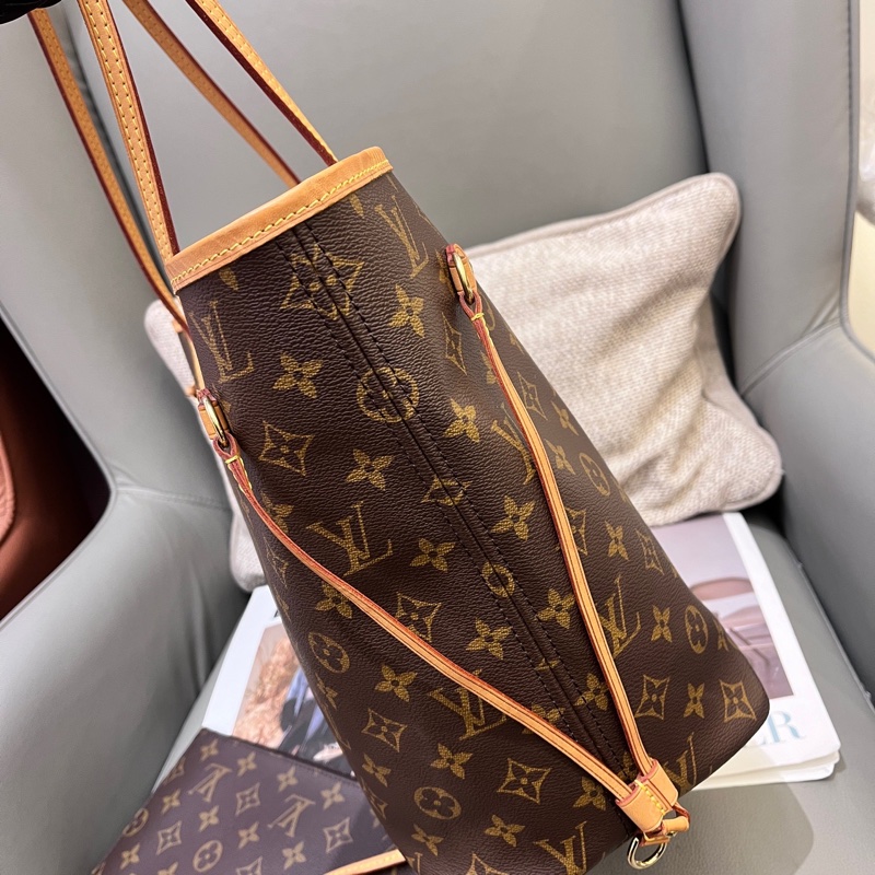 97新LV老花neverfull nf中號子母購物袋 21年 底長32 55x-2
