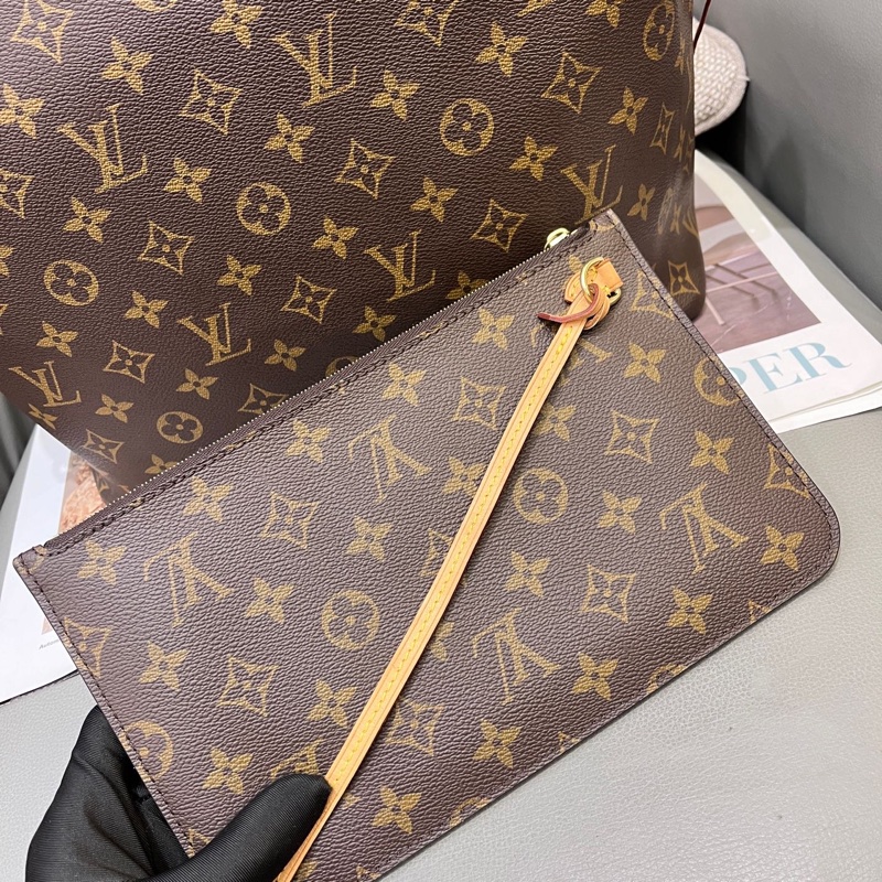 97新LV老花neverfull nf中號子母購物袋 21年 底長32 55x-7