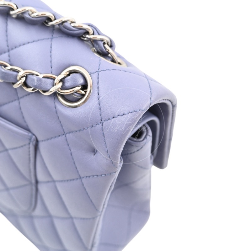 [Pre-owed] Chanel Classic Flap CF25 Lambskin Purple Double Flap Series 15 Bag-39