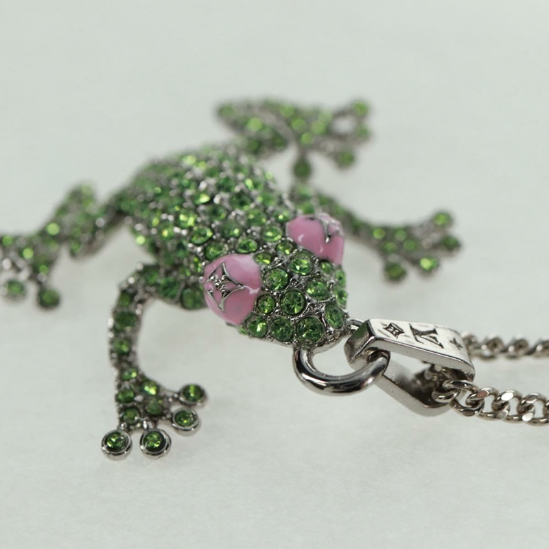 【日本直送】路易威登 (LOUIS VUITTON) Collier LV Crazy Animals 項鍊 金屬 銀色 MP3390 正品 162264M-3