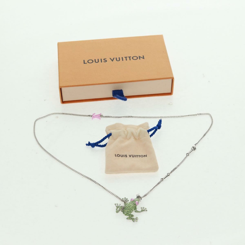【日本直送】路易威登 (LOUIS VUITTON) Collier LV Crazy Animals 項鍊 金屬 銀色 MP3390 正品 162264M-11