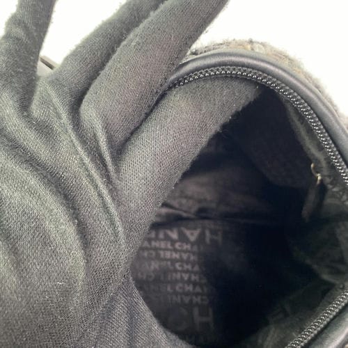 Chanel • 山茶花黑白毛呢拼皮多鏈條圓筒包 全網唯一-7