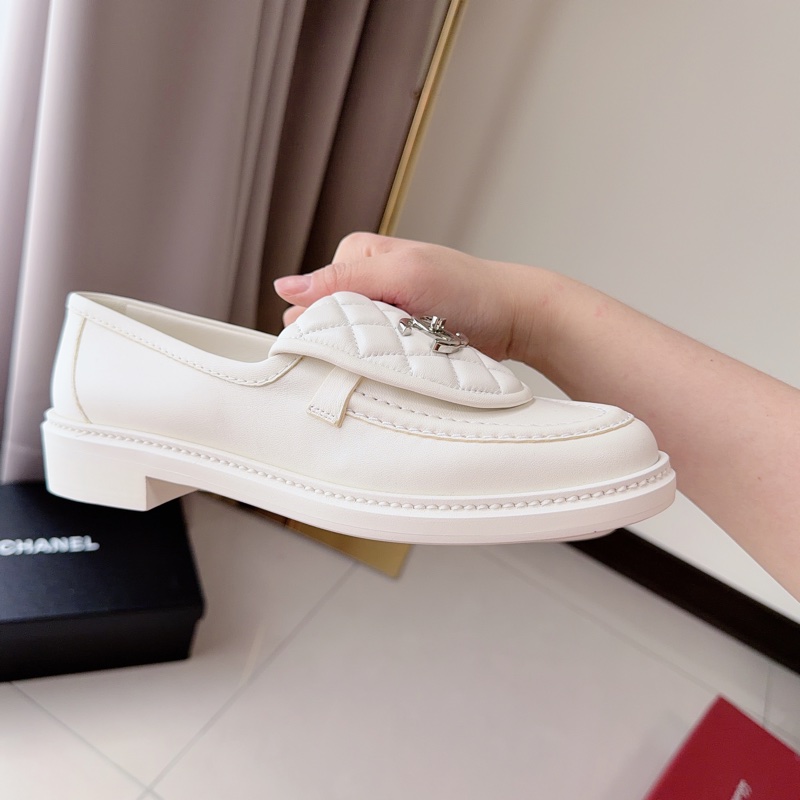 香奈兒CHANEL全新仙女白色白搭平底小白鞋穆勒鞋-4
