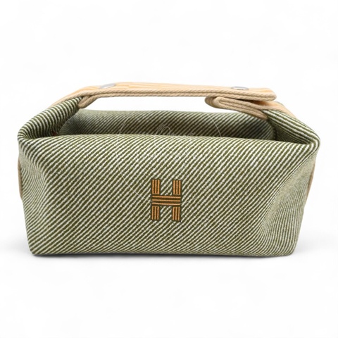 [Pre-owned] Hermes Bride-A-Brac PM Vert H Natte Canvas