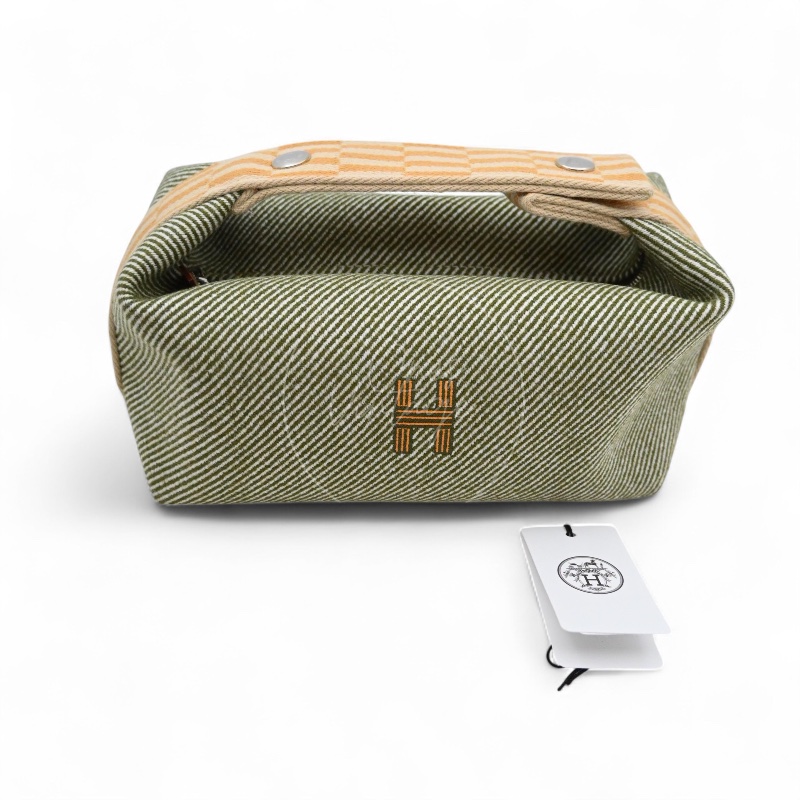[Pre-owned] Hermes Bride-A-Brac PM Vert H Natte Canvas-6