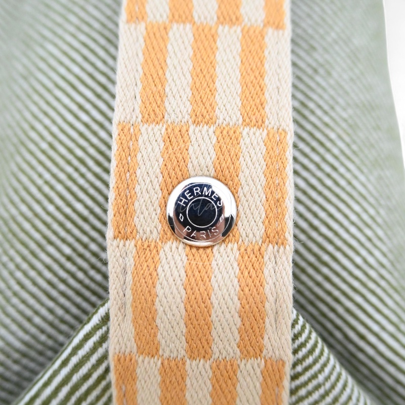 [Pre-owned] Hermes Bride-A-Brac PM Vert H Natte Canvas-23