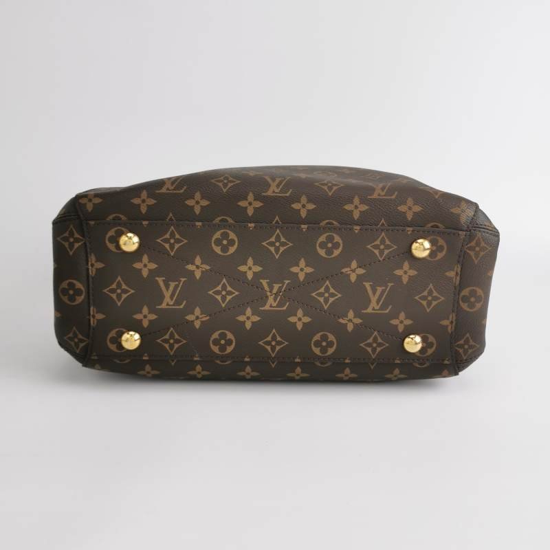 Louis Vuitton(LV)Montaigne蒙田包中號植鞣革Monogram印花Logo浮雕鉚釘單肩包-5