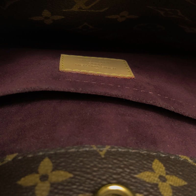 Louis Vuitton(LV)Montaigne蒙田包中號植鞣革Monogram印花Logo浮雕鉚釘單肩包-9