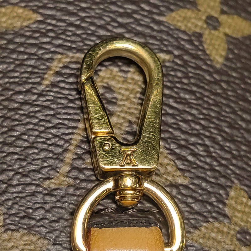 Louis Vuitton(LV)Montaigne蒙田包中號植鞣革Monogram印花Logo浮雕鉚釘單肩包-10