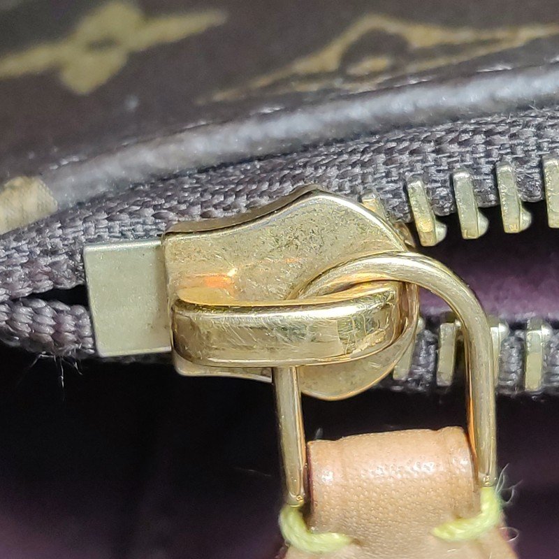 Louis Vuitton(LV)Montaigne蒙田包中號植鞣革Monogram印花Logo浮雕鉚釘單肩包-11