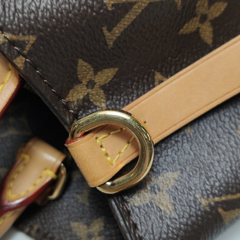 Louis Vuitton(LV)Montaigne蒙田包中號植鞣革Monogram印花Logo浮雕鉚釘單肩包-13