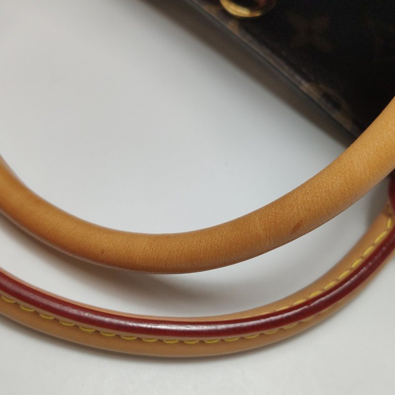 Louis Vuitton(LV)Montaigne蒙田包中號植鞣革Monogram印花Logo浮雕鉚釘單肩包-20