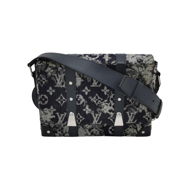 Louis Vuitton(LV)Trunk牛皮帆布花卉字母logo斜挎包-0