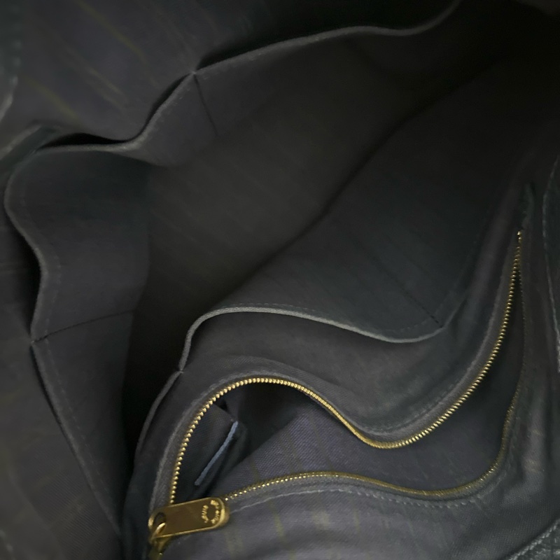 品牌: Louis Vuitton (路易威登) 型號: Artsy MM 深藍全皮編織手把肩包/手提包-15