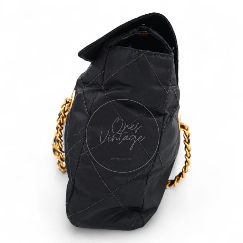 [Pre-owned]Prada 1BD630 Vintage Nylon Shoulder Tote Bag-3