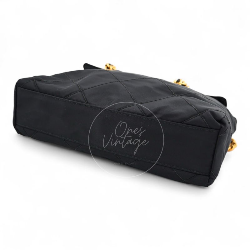 [Pre-owned]Prada 1BD630 Vintage Nylon Shoulder Tote Bag-5