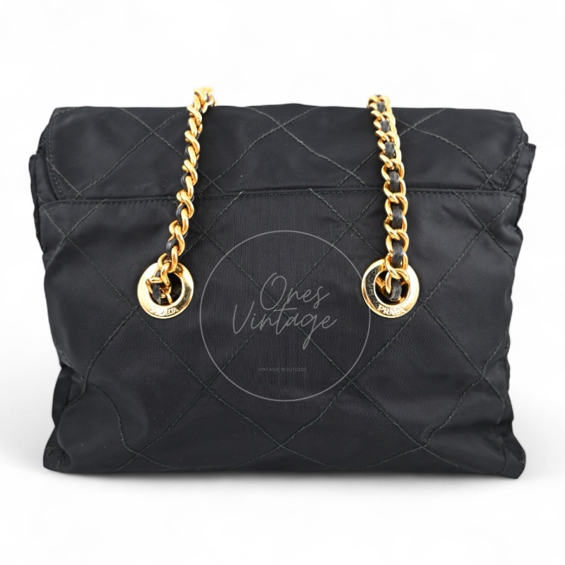 [Pre-owned]Prada 1BD630 Vintage Nylon Shoulder Tote Bag-7