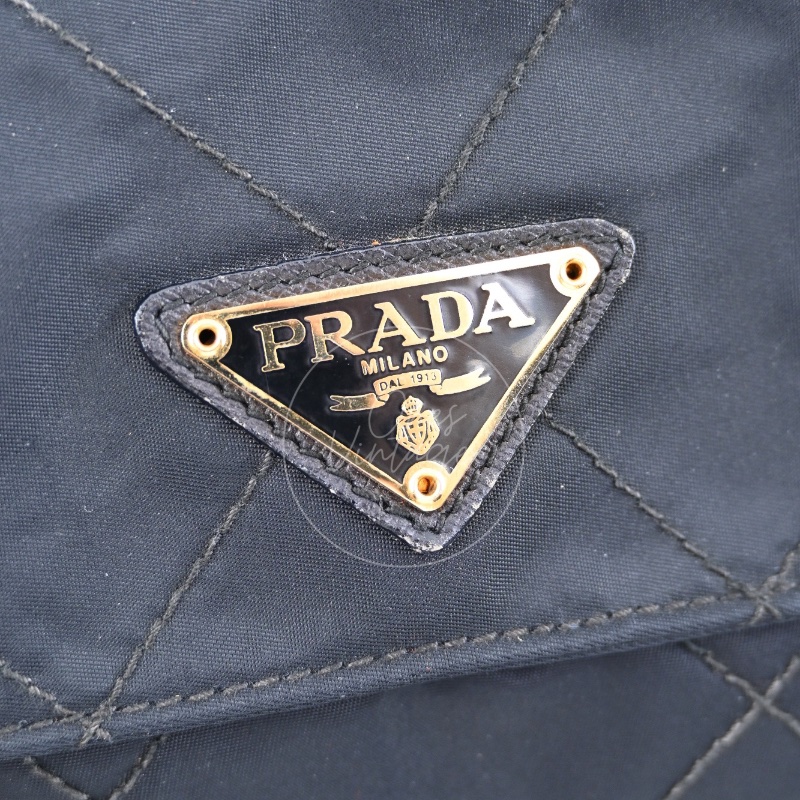 [Pre-owned]Prada 1BD630 Vintage Nylon Shoulder Tote Bag-20