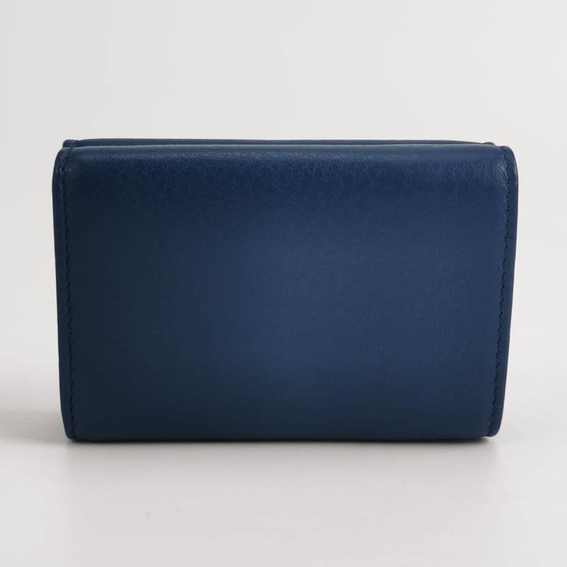 Balenciaga牛皮純色字母Logo錢包-3