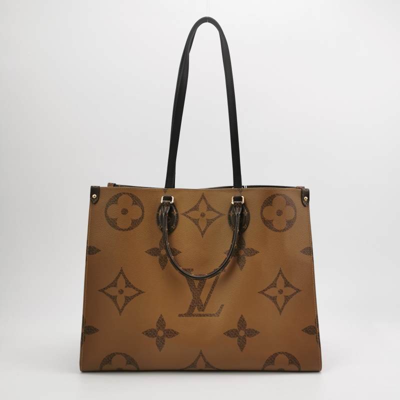 Louis Vuitton(LV)Onthego大號牛皮GaintMonogram托特包單肩包晶片款-4